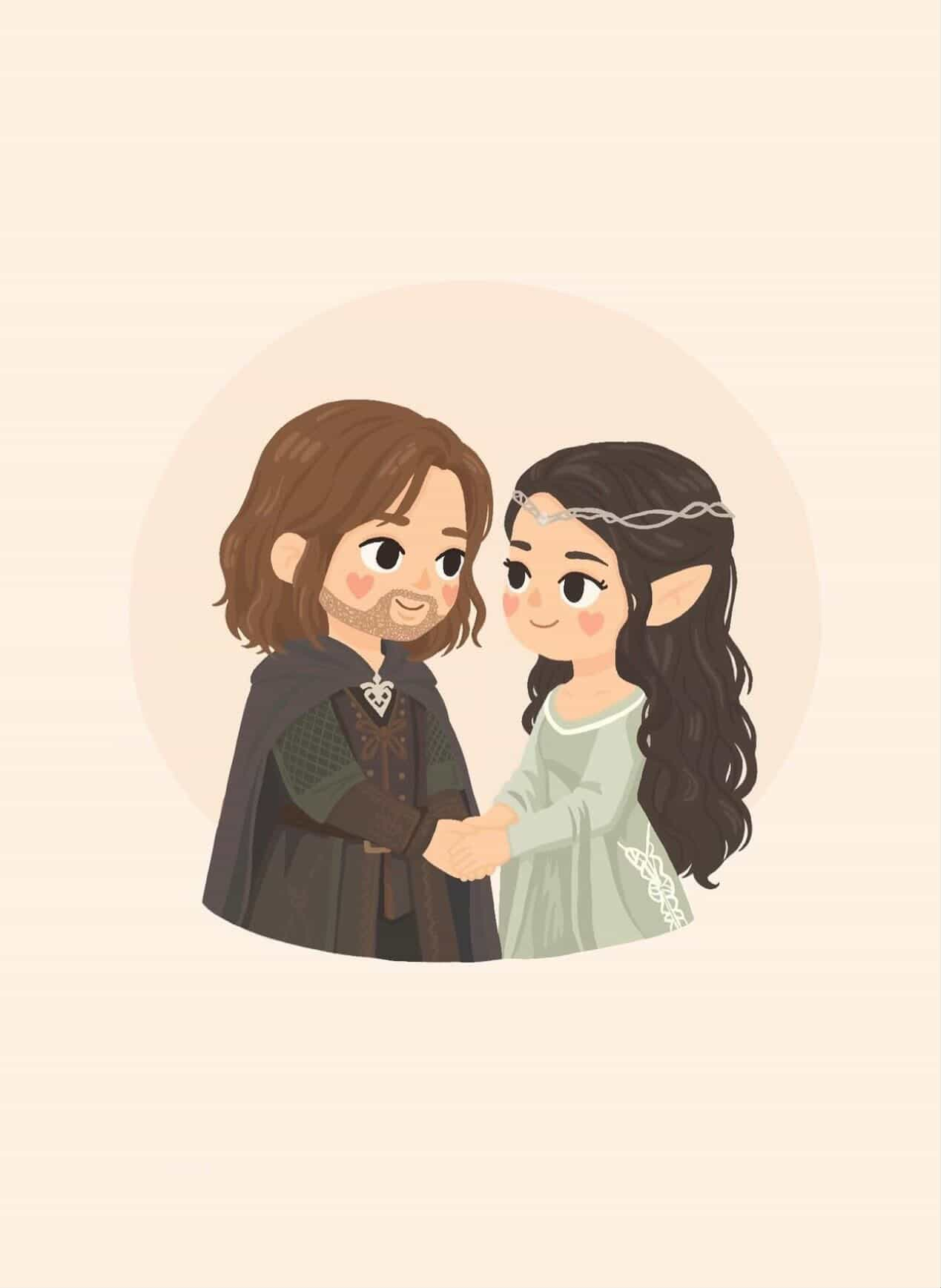 Aragorn y Arwen